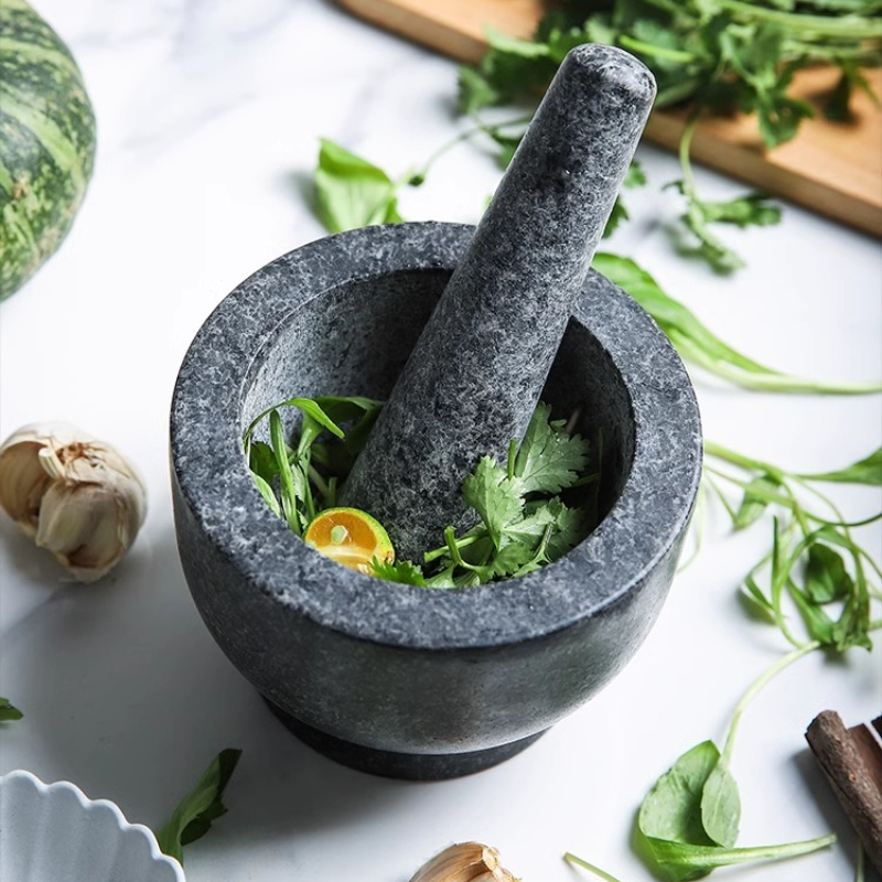 Mortar Pestle Granite - Zestaw tłuczka i tłuczka stożkowa z