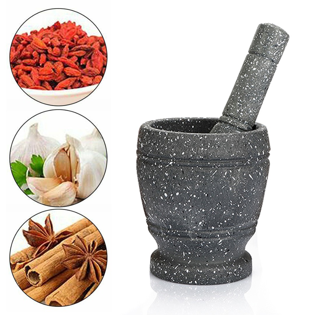 Mortar Pestle Granite - Nowy granitowy tłuczek i moździerz zestaw