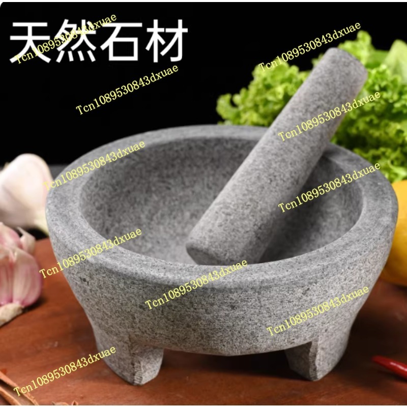 Mortar Pestle Granite - Naturalny granitowy moździerz i tłuczek, idealny