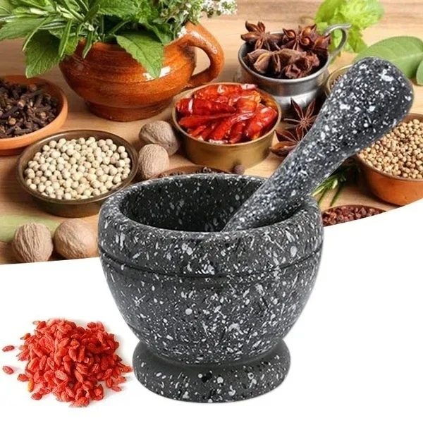 Mortar Pestle Granite - Zestaw żywicznymoździerz i tłuczek czosnek zioło