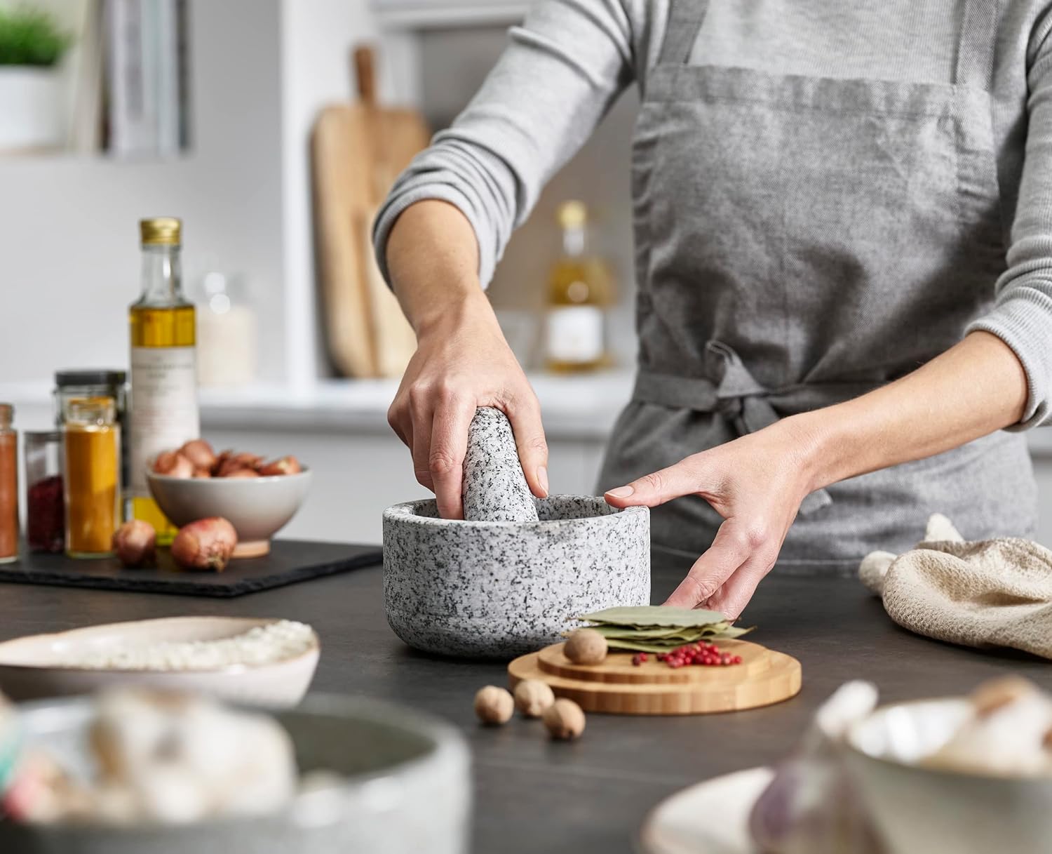 Bambusowa osłonka na granitowy – Mortar Pestle Granite recenzja i cena
