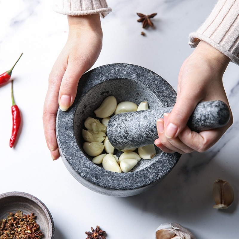 Zestaw tłuczka i tłuczka stożk – Mortar Pestle Granite recenzja i cena