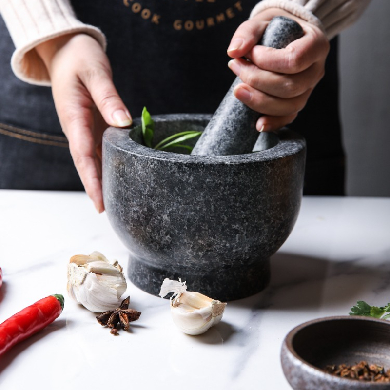 Zestaw tłuczka i tłuczka stożk – Mortar Pestle Granite recenzja i cena
