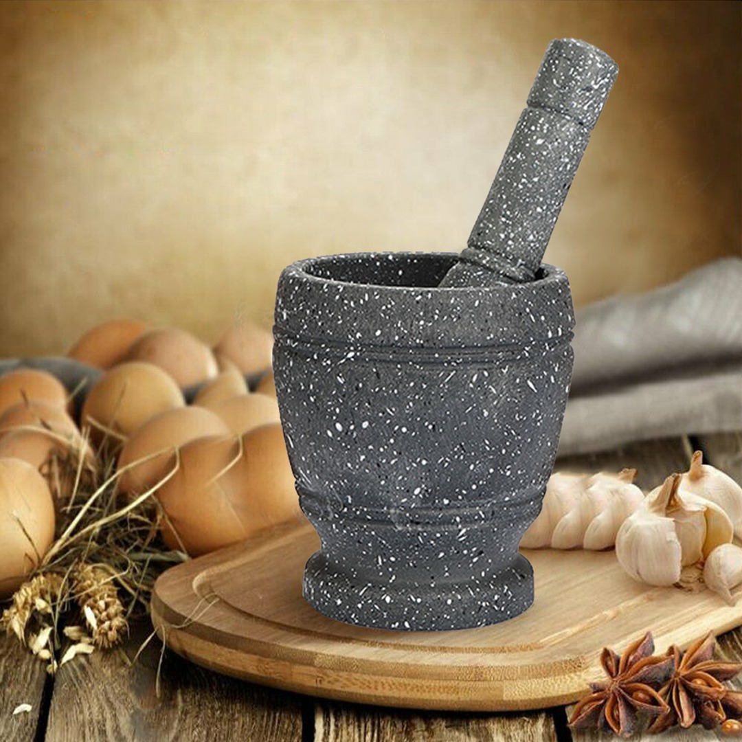 Nowy granitowy tłuczek i moźdz – Mortar Pestle Granite recenzja i cena