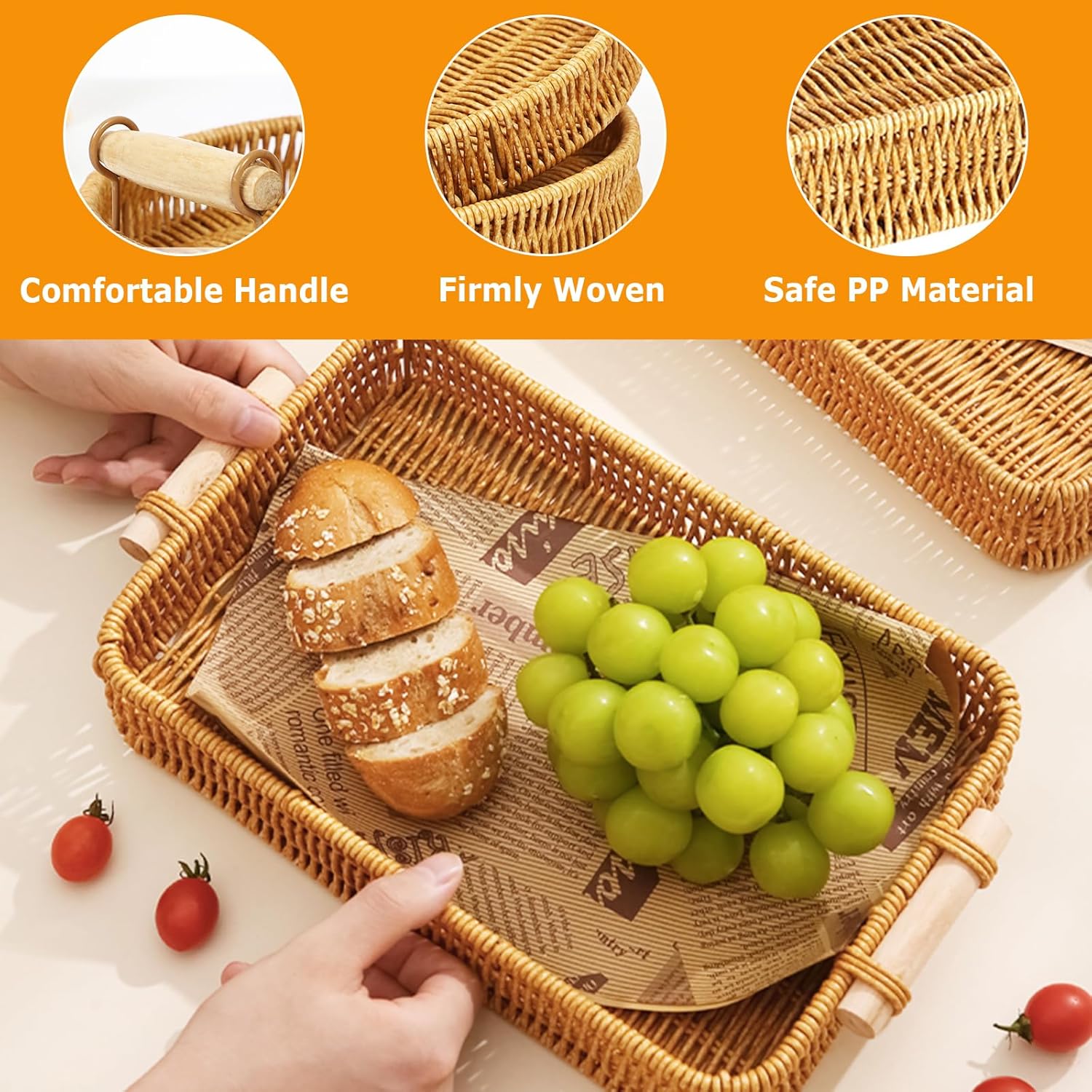 Prostokątna taca z wikliny, ta – Home Cooking Recipes recenzja i cena