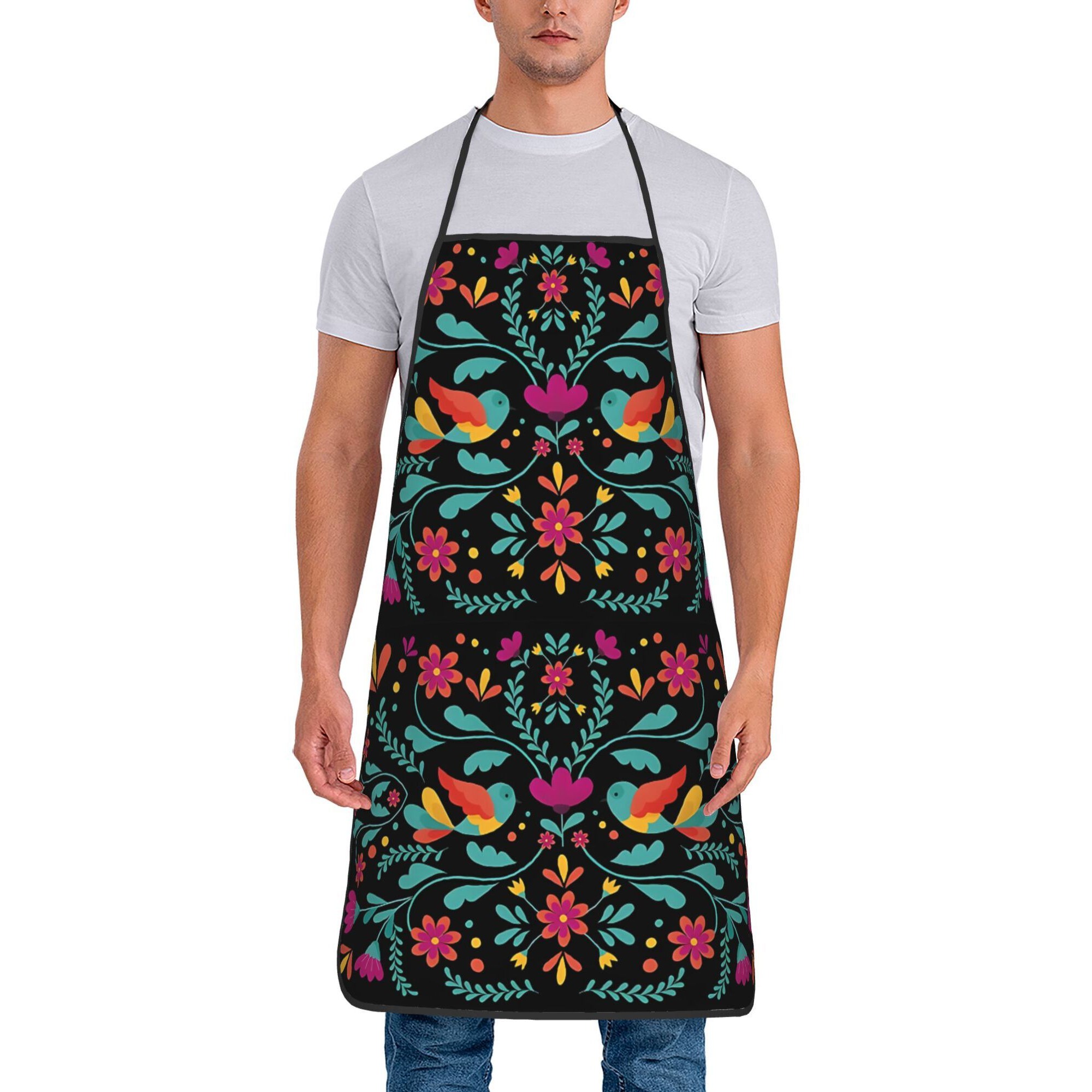 Kolorowy fartuch z żywym motyw – Home Cooking Restaurants recenzja i cena