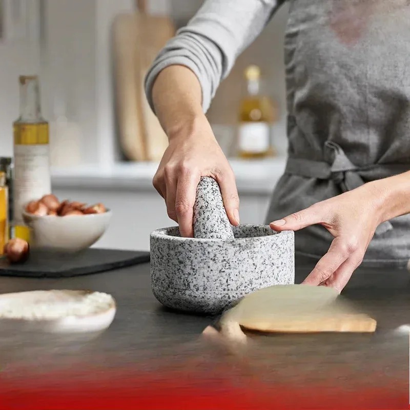 Tłuczka do czosnku bambusowa p – Mortar Pestle Granite recenzja i cena
