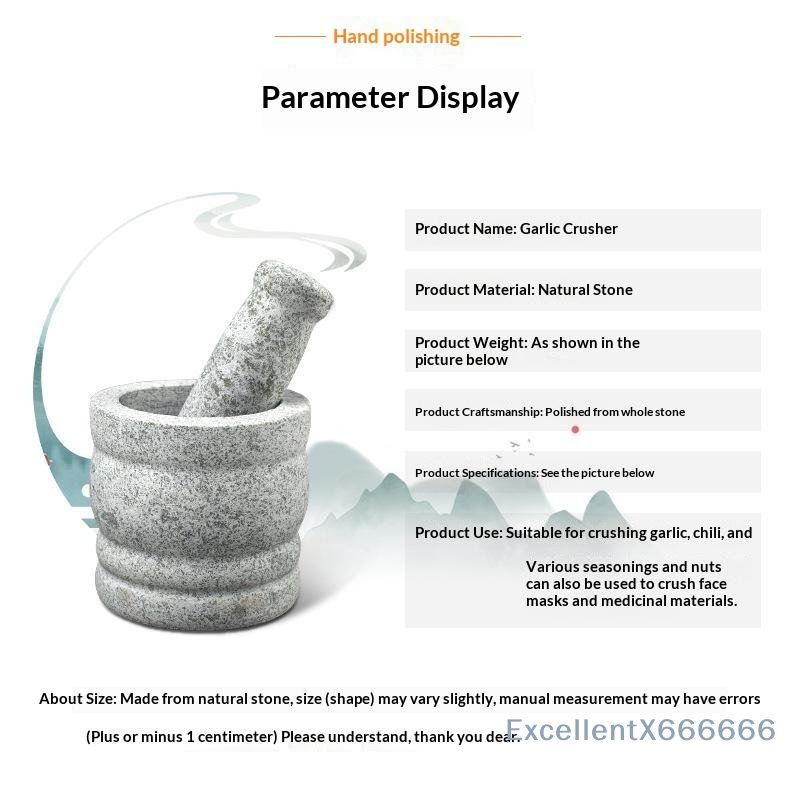 Naturalny granitowy zestaw tłu – Mortar Pestle Granite recenzja i cena